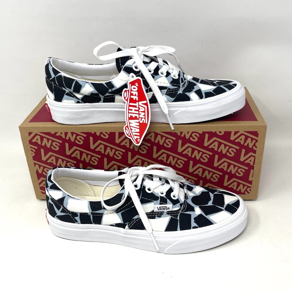 Vans Era Black White Skate Casual Shoes Men's Size Low Top Canvas VN0A54F19M1 - Picture 2 of 15